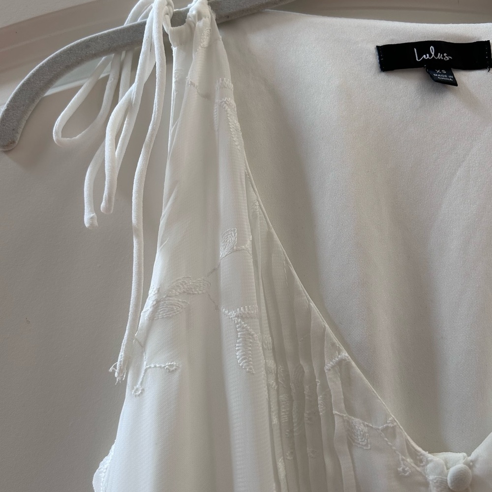 Lulus Time Well Spent Maxi Length Floral Embroidered Dress. Coastal. Cottage. - Picture 9 of 15